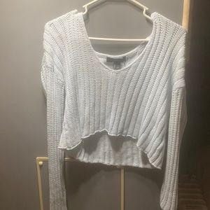 Blue cropped sweater